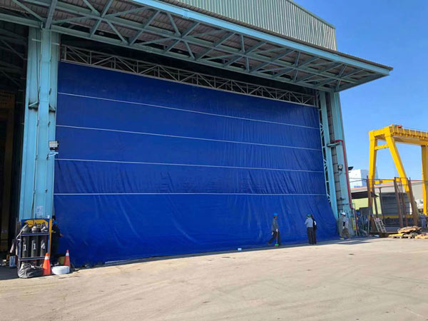 中鼎集團台（tái）灣（wān）俊鼎機械廠柔性大門安裝完成