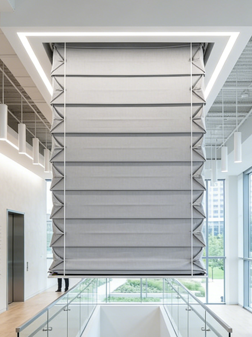 EN歐標單簾無機防火非隔（gé）熱折疊門