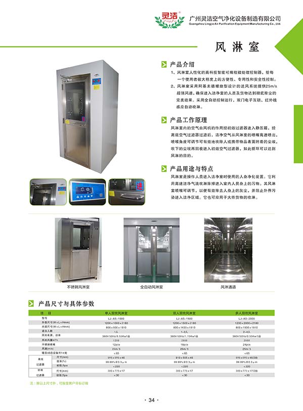 全冷板風淋室的構造（zào）及特點